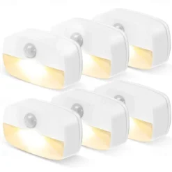 2/6 pcs LED Motion Sensor Light Battery Operated Wireless Wall Lamp Night Light No Glare Corridor Closet LED Cabinet Door Light
