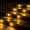 2/4 Pcs LED Solar Outdoor Lights Stair Step Light Waterproof Fence Lights Yard Step Garden Porch Decoration Solar Wall Lamp