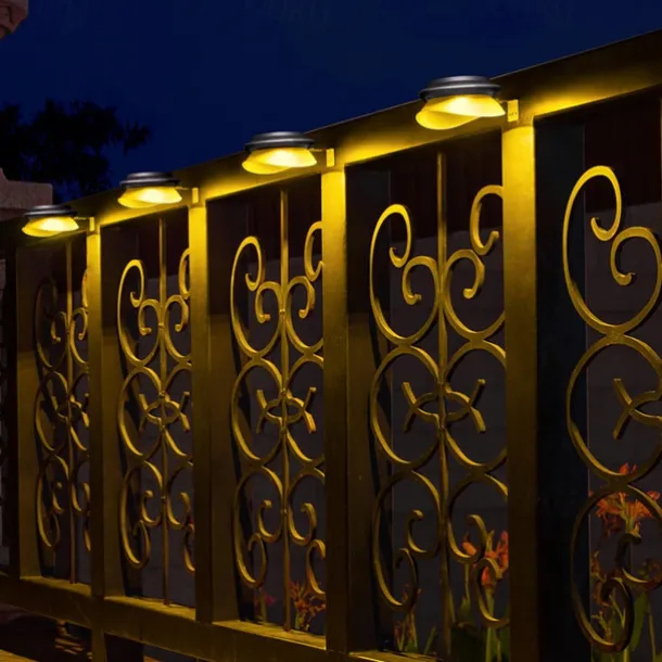 2/4 Pcs LED Solar Street Lights Outdoor Wall Lights Fence Lights 9LEDs Home Garden Outdoor Courtyard Fence Wall Decoration LED Waterproof Wall Light Garage Porch Yard Lighting