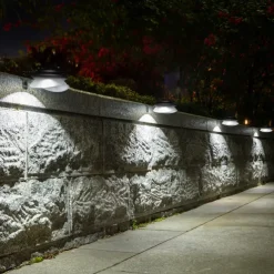 2/4 Pcs LED Solar Street Lights Outdoor Wall Lights Fence Lights 9LEDs Home Garden Outdoor Courtyard Fence Wall Decoration LED Waterproof Wall Light Garage Porch Yard Lighting