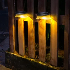 2/4 Pcs LED Solar Street Lights Outdoor Wall Lights Fence Lights 9LEDs Home Garden Outdoor Courtyard Fence Wall Decoration LED Waterproof Wall Light Garage Porch Yard Lighting