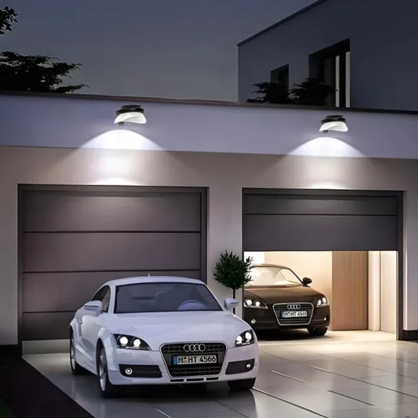 2/4 Pcs LED Solar Street Lights Outdoor Wall Lights Fence Lights 9LEDs Home Garden Outdoor Courtyard Fence Wall Decoration LED Waterproof Wall Light Garage Porch Yard Lighting