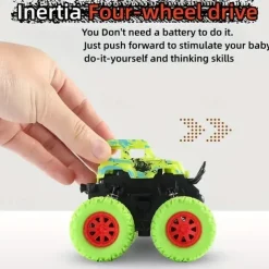 4 Pcs lnertial Off-road Vehicle Toys Super Resistant Climbing Car Model BabyCar Children Four-wheel-drive Boy Toy Car