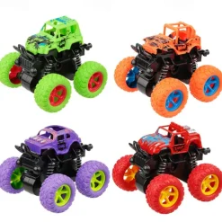 4 Pcs lnertial Off-road Vehicle Toys Super Resistant Climbing Car Model BabyCar Children Four-wheel-drive Boy Toy Car