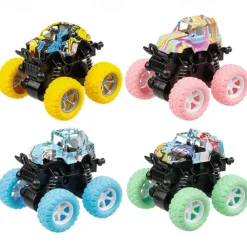 4 Pcs lnertial Off-road Vehicle Toys Super Resistant Climbing Car Model BabyCar Children Four-wheel-drive Boy Toy Car