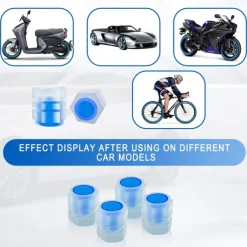 8 PCS Luminous Wheels Cap Tire Valve Stem Glow Luminous at Night Air Caps Cover Fluorescent Illuminated Auto Car Wheel Valve Stem Caps Cover for SUV Motorcycles Truck Vehicle