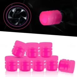 8 PCS Luminous Wheels Cap Tire Valve Stem Glow Luminous at Night Air Caps Cover Fluorescent Illuminated Auto Car Wheel Valve Stem Caps Cover for SUV Motorcycles Truck Vehicle