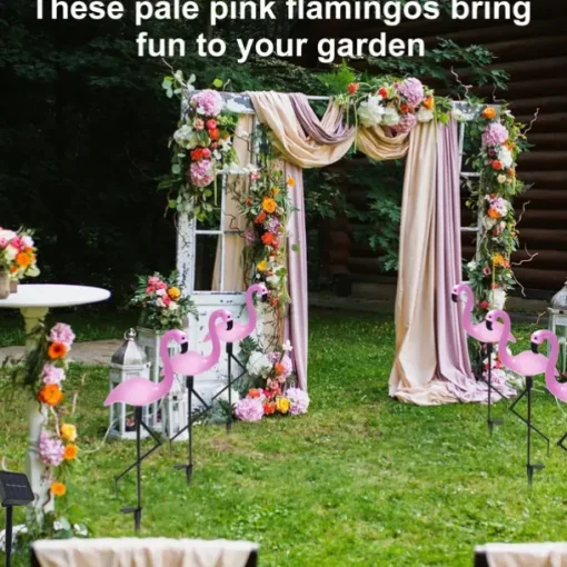 1/3 PCS Outdoor Solar Flamingo Lawn Light Waterproof Garden Light Pink Flamingo Yard Jungle Walkway Landscape Decoration