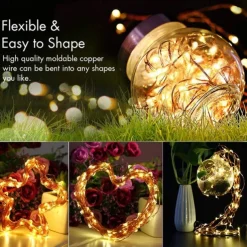 30 PCS 12PCS 6PCS Fairy Lights Battery Operated (Included) 600LED 240LED 120LED Mini String Lights Waterproof Copper Wire Firefly Starry Lights for Halloween Party Christmas Festivals Decorations