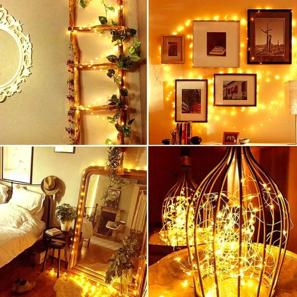 30 PCS 12PCS 6PCS Fairy Lights Battery Operated (Included) 600LED 240LED 120LED Mini String Lights Waterproof Copper Wire Firefly Starry Lights for Halloween Party Christmas Festivals Decorations