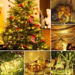 30 PCS 12PCS 6PCS Fairy Lights Battery Operated (Included) 600LED 240LED 120LED Mini String Lights Waterproof Copper Wire Firefly Starry Lights for Halloween Party Christmas Festivals Decorations