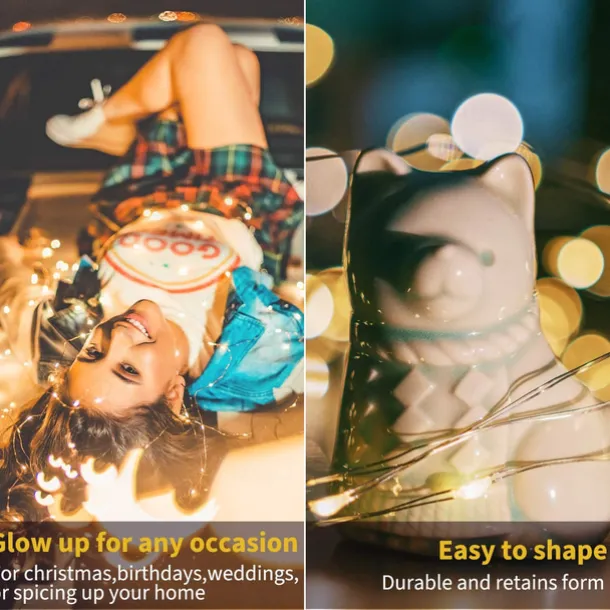 30 PCS 12PCS 6PCS Fairy Lights Battery Operated (Included) 600LED 240LED 120LED Mini String Lights Waterproof Copper Wire Firefly Starry Lights for Halloween Party Christmas Festivals Decorations