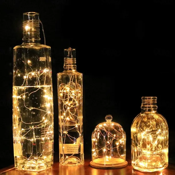 30 PCS 12PCS 6PCS Fairy Lights Battery Operated (Included) 600LED 240LED 120LED Mini String Lights Waterproof Copper Wire Firefly Starry Lights for Halloween Party Christmas Festivals Decorations