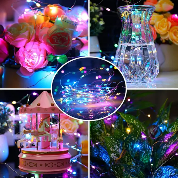 30 PCS 12PCS 6PCS Fairy Lights Battery Operated (Included) 600LED 240LED 120LED Mini String Lights Waterproof Copper Wire Firefly Starry Lights for Halloween Party Christmas Festivals Decorations
