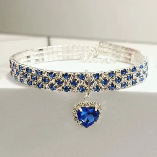 2 Pcs Pearls Diamond Pet Cat Dog Necklace Collar Jewelry with Bling Rhinestones for Pets Cats Small Dogs Female Puppy Chihuahua Yorkies Girl Costume Outfits Adjustable
