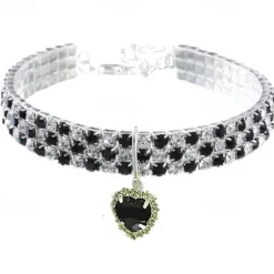 2 Pcs Pearls Diamond Pet Cat Dog Necklace Collar Jewelry with Bling Rhinestones for Pets Cats Small Dogs Female Puppy Chihuahua Yorkies Girl Costume Outfits Adjustable