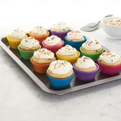 12 Pcs Reusable Silicone Baking Cups Nonstick Muffin Molds for Cake Balls Muffins Cupcakes