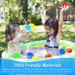 60 Pcs Reusable Water Balls Reusable Water Balloons for Outdoor Toys and Games Water Toys for Kids and Adults Boys and Girls - Summer Toys Ball for Pool and Backyard Fun