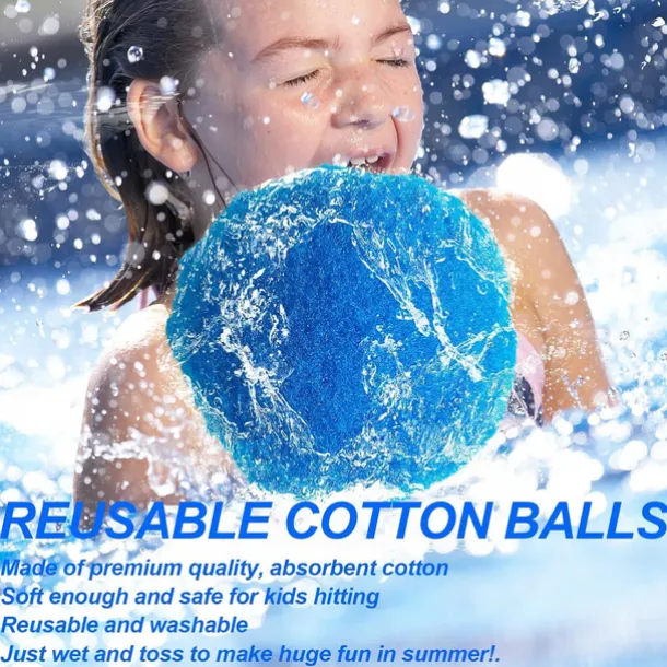 60 Pcs Reusable Water Balls Reusable Water Balloons for Outdoor Toys and Games Water Toys for Kids and Adults Boys and Girls - Summer Toys Ball for Pool and Backyard Fun