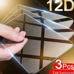 3 pcs Screen Protector For Samsung Galaxy S25 Ultra Plus A73 A53 A33 A23 A13 A72 A52 A42 A32 A22 A12 A02 A71 A51 A41 A31 A21 A11 A01 A21s Tempered Glass 9H Hardness Anti Bubbles Anti-Fingerprint High