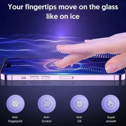 3 pcs Screen Protector For Apple iPhone 16 iPhone 15 Pro Max Plus iPhone 14 13 12 11 Pro Max Mini X XR XS Max 8 7 Plus Tempered Glass Privacy Anti-Spy 9H Hardness Anti-Fingerprint Explosion Proof 3D