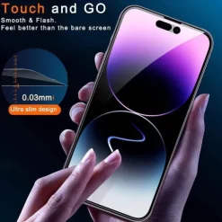 3 pcs Screen Protector For Apple iPhone 16 iPhone 15 Pro Max Plus iPhone 14 13 12 11 Pro Max Mini X XR XS Max 8 7 Plus Tempered Glass Privacy Anti-Spy 9H Hardness Anti-Fingerprint Explosion Proof 3D