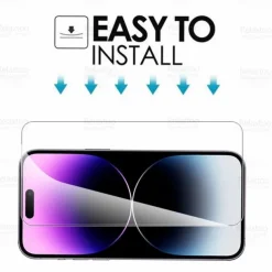 5 pcs Screen Protector For Apple iPhone 16 iPhone 15 14 Pro Max Tempered Glass 9H Hardness Anti-Fingerprint High Definition Explosion Proof 3D Touch Compatible