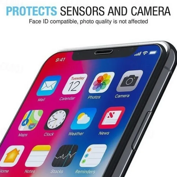 5 pcs Screen Protector For Apple iPhone 16 iPhone 15 14 Pro Max Tempered Glass 9H Hardness Anti-Fingerprint High Definition Explosion Proof 3D Touch Compatible