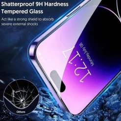 3 pcs Screen Protector For Apple iPhone 16 iPhone 15 Pro Max Plus iPhone 14 13 12 11 Pro Max Mini X XR XS Max 8 7 Plus Tempered Glass Privacy Anti-Spy 9H Hardness Anti Bubbles Anti-Fingerprint 3D