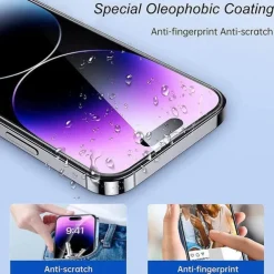 3 pcs Screen Protector For Apple iPhone 16 iPhone 15 Pro Max Plus iPhone 14 13 12 11 Pro Max Mini X XR XS Max 8 7 Plus Tempered Glass Privacy Anti-Spy 9H Hardness Anti Bubbles Anti-Fingerprint 3D