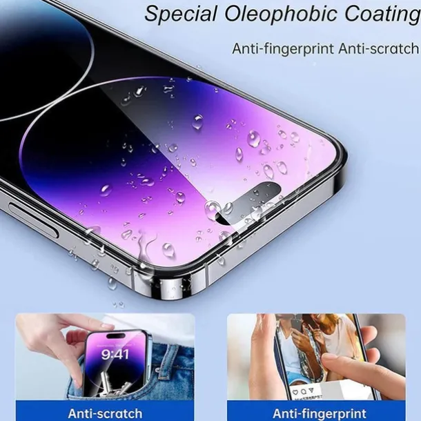3 pcs Screen Protector For Apple iPhone 16 iPhone 15 Pro Max Plus iPhone 14 13 12 11 Pro Max Mini X XR XS Max 8 7 Plus Tempered Glass Privacy Anti-Spy 9H Hardness Anti Bubbles Anti-Fingerprint 3D