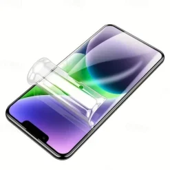 5 pcs Screen Protector For Apple iPhone 16 iPhone 15 Pro Max Plus iPhone 15 14 Pro Max TPU Hydrogel Anti Bubbles Anti-Fingerprint Ultra Thin 3D Touch Compatible Scratch Proof