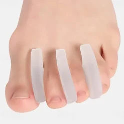 2 pcs Silicone Toe Separators for Pain Relief – Soft Gel Toe Spacers for Bunions, Overlapping Toes, and Foot Alignment