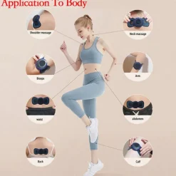 3/6 PCS Smart EMS Neck Massager Mini Neck and Back Stimulation Massager Portable Gel Pad Sticker thin