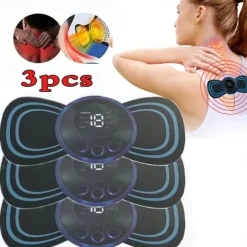 3/6 PCS Smart EMS Neck Massager Mini Neck and Back Stimulation Massager Portable Gel Pad Sticker thin