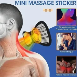3/6 PCS Smart EMS Neck Massager Mini Neck and Back Stimulation Massager Portable Gel Pad Sticker thin