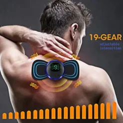 3/6 PCS Smart EMS Neck Massager Mini Neck and Back Stimulation Massager Portable Gel Pad Sticker thin