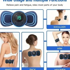 3/6 PCS Smart EMS Neck Massager Mini Neck and Back Stimulation Massager Portable Gel Pad Sticker thin