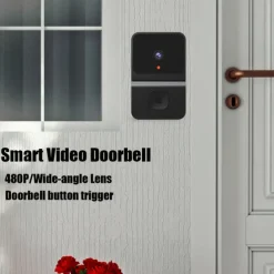 1 pcs Smart Visual Doorbell Wireless Wifi Household Low PowerConsumption Long Standby APP Remote Intercom (build In Battery)