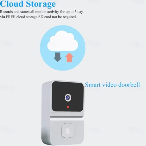 1 pcs Smart Visual Doorbell Wireless Wifi Household Low PowerConsumption Long Standby APP Remote Intercom (build In Battery)