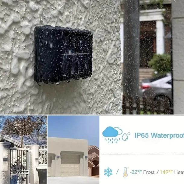 2/4/6 PCS Solar Waterproof Wall Lights, Outdoor 6LED Deck Lights, for Decoration of Courtyards, Streets, Fences, Garages, Gardens, Stairs, Fence Lights