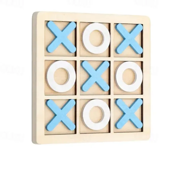 2 pcs Solid Wooden Tic Tac Toe Board Game - Perfect for Family Fun and Backyard Entertainment!
