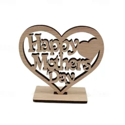 6 Pcs Spot Wooden Handicraft Ornaments With Heart-shaped Hollowed Out Letters Laser Cut Wooden Chips Valentine's Day Craft Gifts