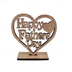 6 Pcs Spot Wooden Handicraft Ornaments With Heart-shaped Hollowed Out Letters Laser Cut Wooden Chips Valentine's Day Craft Gifts