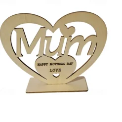 6 Pcs Spot Wooden Handicraft Ornaments With Heart-shaped Hollowed Out Letters Laser Cut Wooden Chips Valentine's Day Craft Gifts