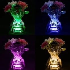 1/2/4 Pcs, Submersible LED Pool Lights with Infrared Sensor, Waterproof Underwater Pool Lights for Inground Pool ,Color Changing Underwater Lights for Ponds Battery Operated