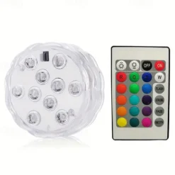 1/2/4 Pcs, Submersible LED Pool Lights with Infrared Sensor, Waterproof Underwater Pool Lights for Inground Pool ,Color Changing Underwater Lights for Ponds Battery Operated
