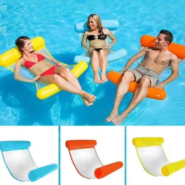 1 pcs Summer Inflatable Foldable Floating Row Swimming Pool Water Hammock Air Mattresses Bed Beach Pool Toy Water Lounge Chair,Inflatable for Pool