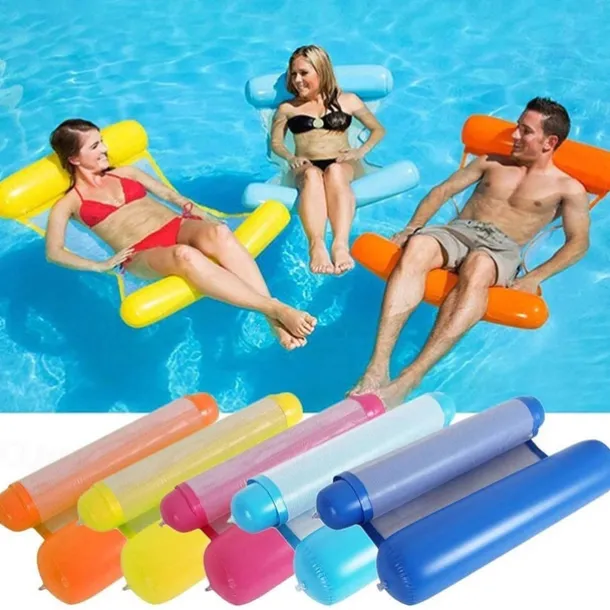 1 pcs Summer Inflatable Foldable Floating Row Swimming Pool Water Hammock Air Mattresses Bed Beach Pool Toy Water Lounge Chair,Inflatable for Pool