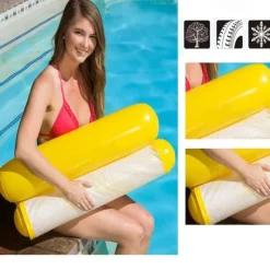 1 pcs Summer Inflatable Foldable Floating Row Swimming Pool Water Hammock Air Mattresses Bed Beach Pool Toy Water Lounge Chair,Inflatable for Pool